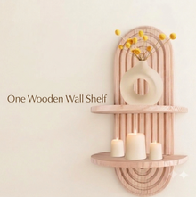 Wooden Wall Shelf – Candle & Vase Holder