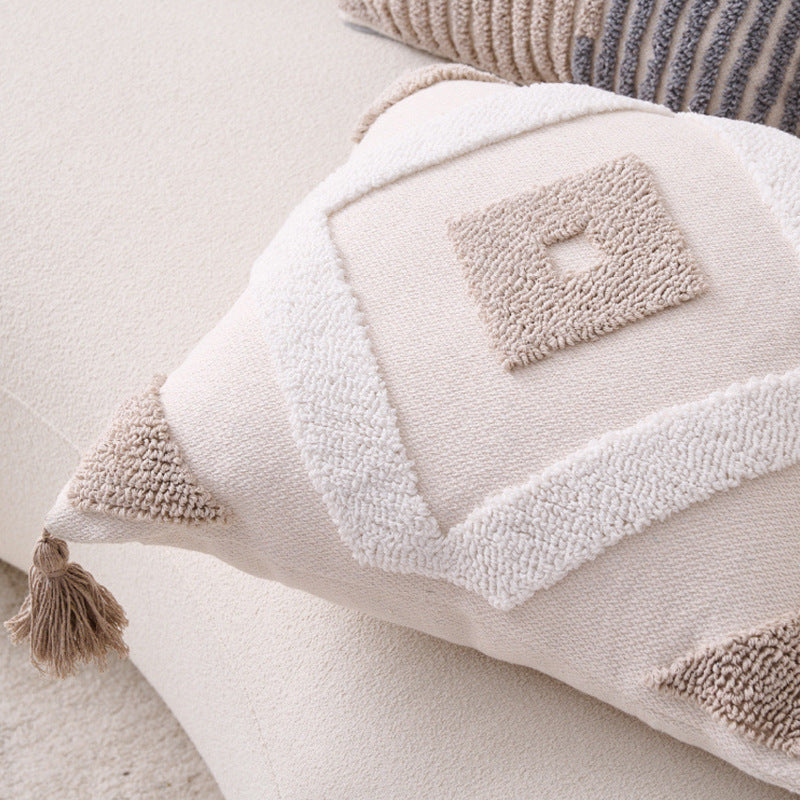 Bohemian Tassel Cushion Cover