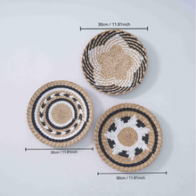 Woven Wall Baskets – Handwoven Boho Basket Wall Decor Set