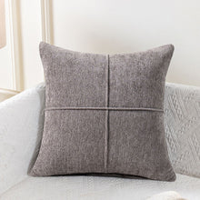 Serene Stitch Cushion Cover in Light Grey — stitched panel cushion cover, Japandi Australia