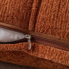 Serene Stitch Cushion Cover styled on sofa — neutral earthy tones, Japandi home decor Australia