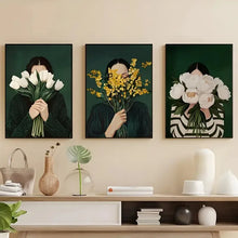 Abstract figure canvas print in muted earthy tones — minimalist Japandi wall art Australia