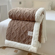 Sherpa Throw Blanket in Espresso — plush fleece blanket in warm brown, Japandi textiles Australia
