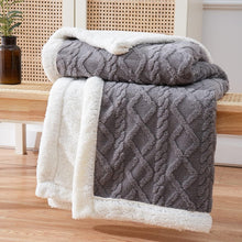 Sherpa Throw Blanket draped over a sofa — soft fleece throw in neutral tones, Japandi textiles Australia